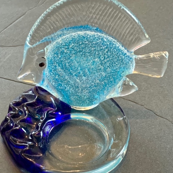 Art Glass Angel Fish Candle holder - Picture 10 of 10